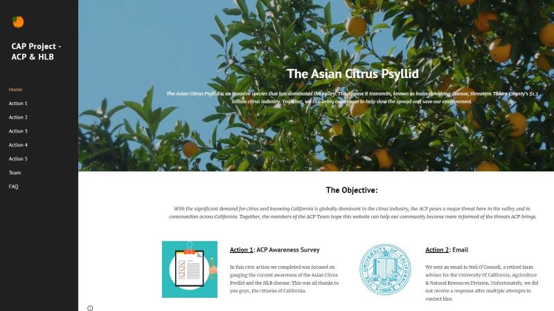 Asian Citrus Psyllid Disease website